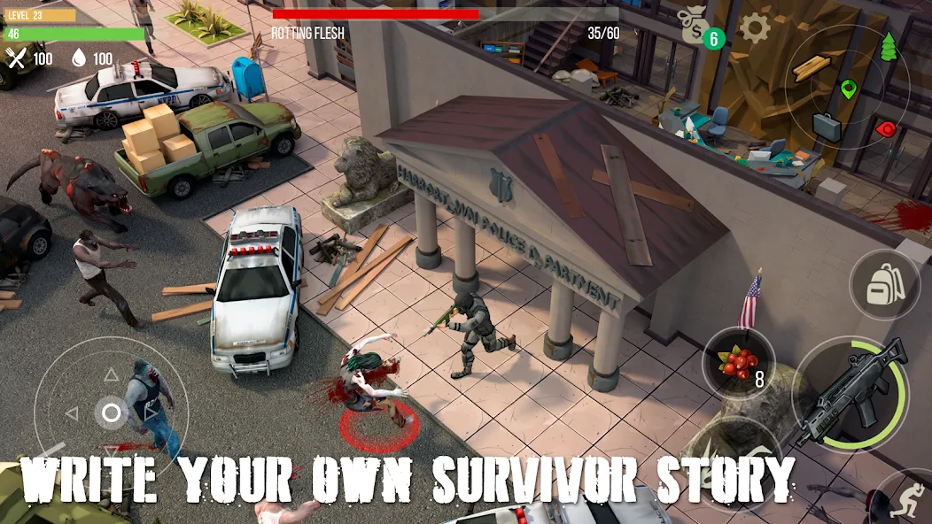 Prey Day: Zombie Survival [MOD: безлимитные ресурсы и оружие] (Бесплатно / APK) — скриншот 1